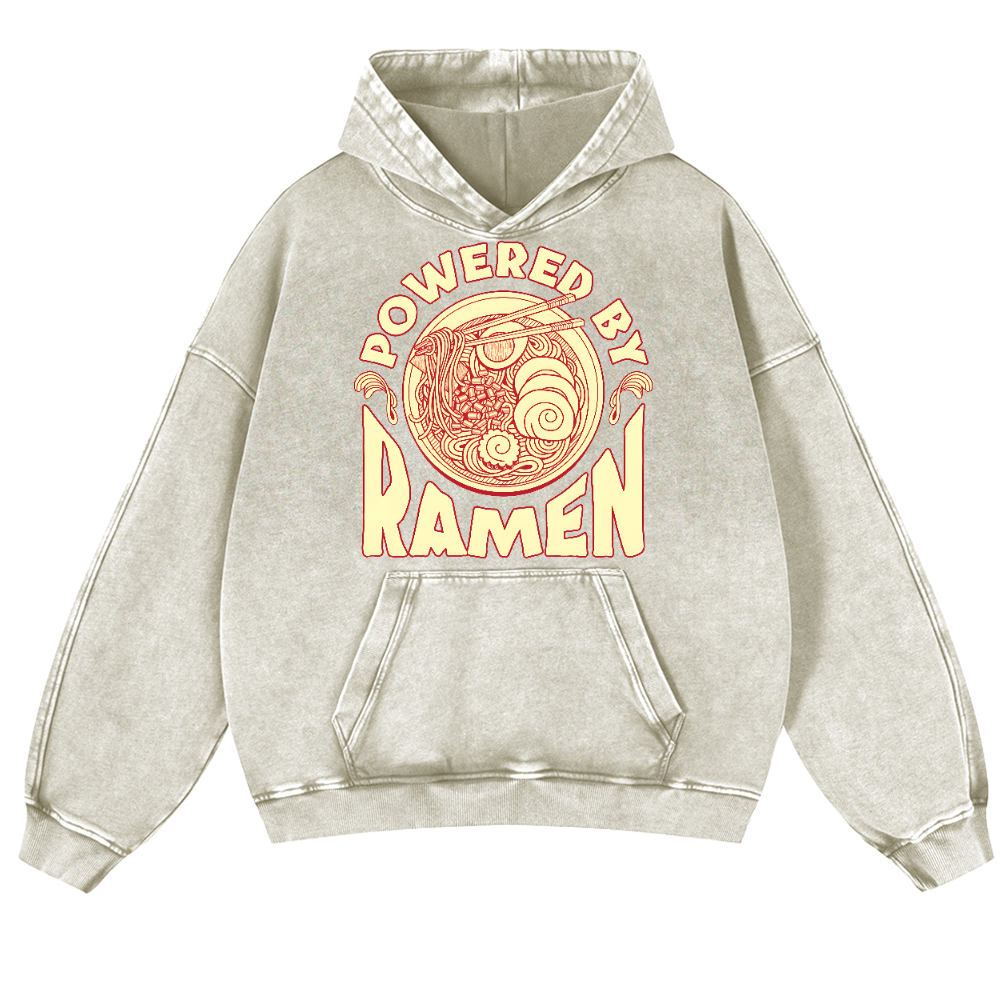 Ramen Vintage Washed Thick Cotton Hoodie