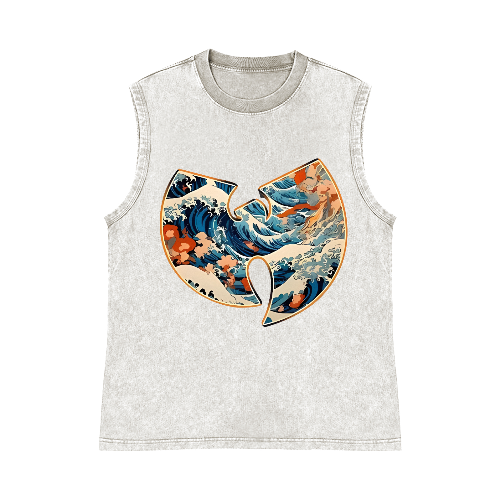 Pure Cotton Wash-Dyed Sleeveless Tank Top