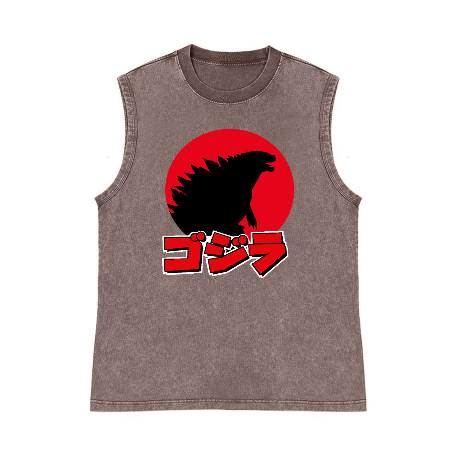 Kaiju Pure Cotton Wash-Dyed Sleeveless Tank Top