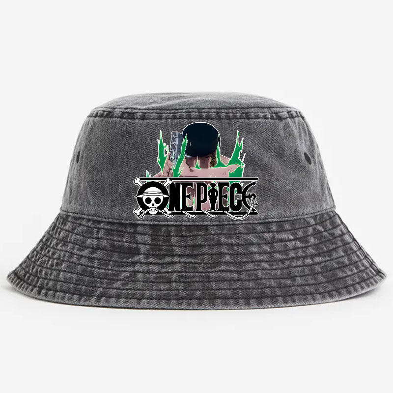 One Piece Roronoa Zoro Vintage 100% Cotton Bucket Hat