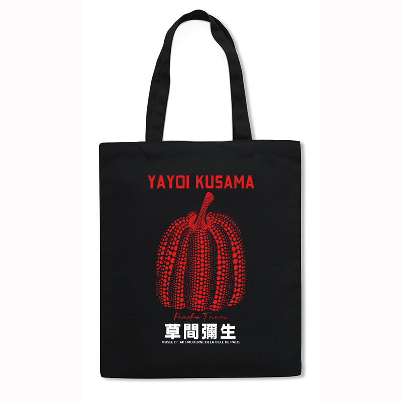 Yayoi Kusama Pumpkin Japanese Style Canvas Tote Bag
