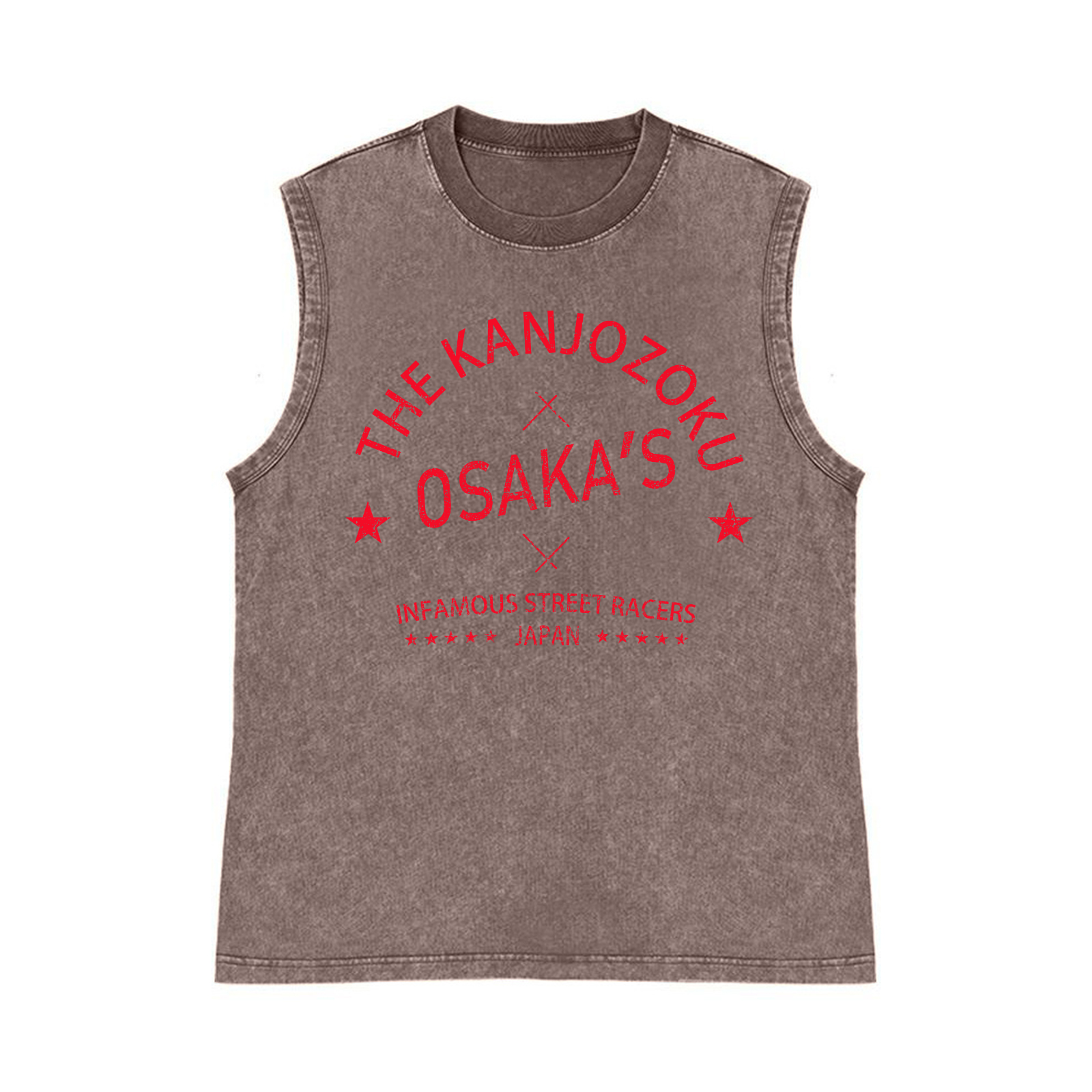 Osaka Pure Cotton Wash-Dyed Sleeveless Tank Top