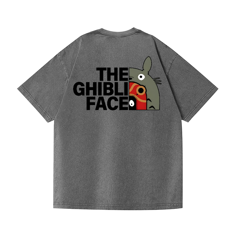 Ghibli Totoro Vintage Wash Japanese Design Back Art T-Shirt