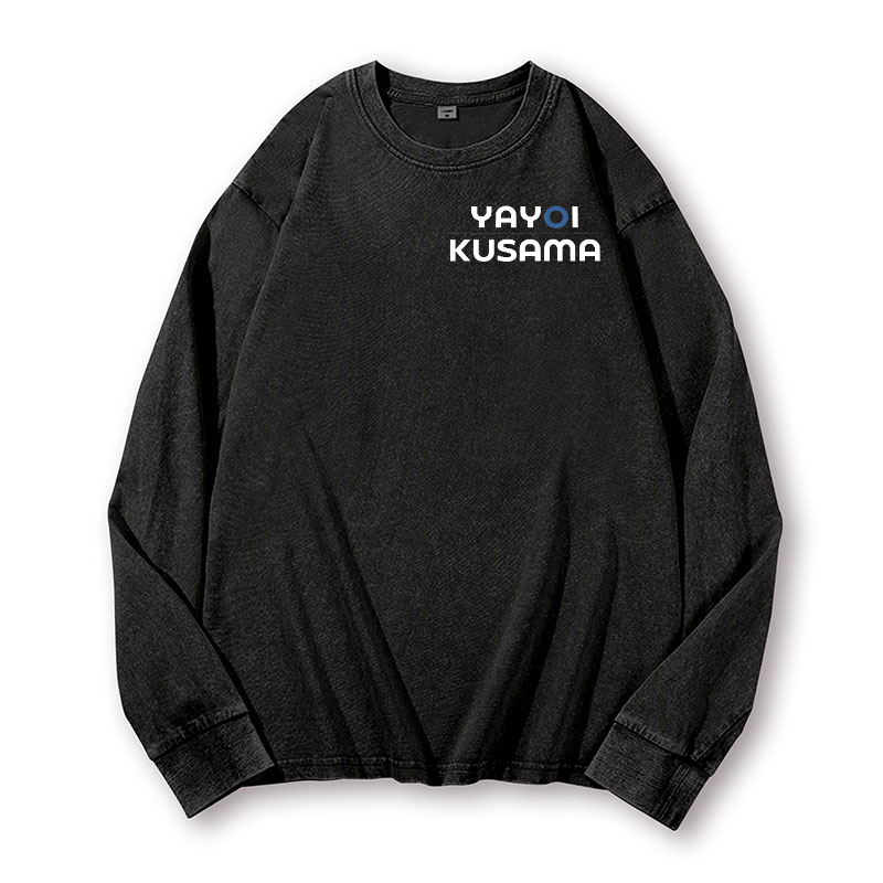 Yayoi Kusama Vintage Washed Cotton Back Art Long-sleeve T-shirt