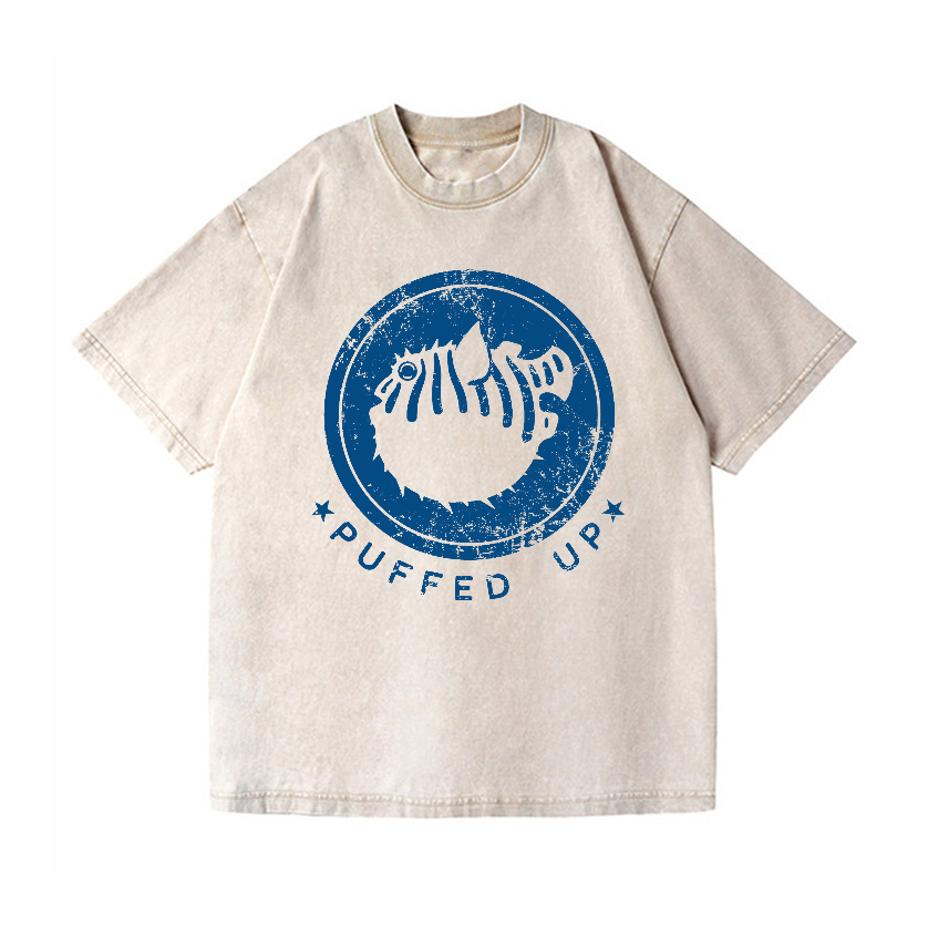 Puffer Fish Vintage Wash Japanese Design T-Shirt