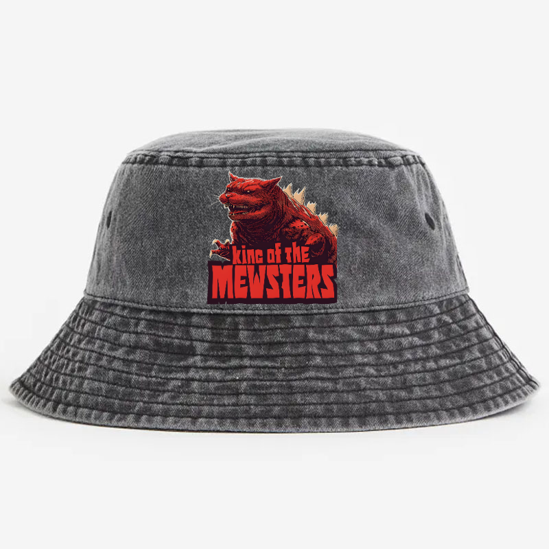 Catzilla Cat Kaiju Vintage 100% Cotton Bucket Hat