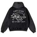 Cat Vintage Washed Cotton Back Art Hoodie
