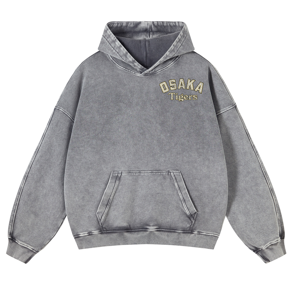 Osaka Tiger 1935 Vintage Washed Cotton Back Art Hoodie