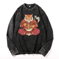 Tiger Ramen Vintage Cotton Wash Long-sleeve T-shirt