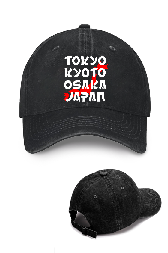 Tokyo Kyoto Osaka Vintage Cotton Cap