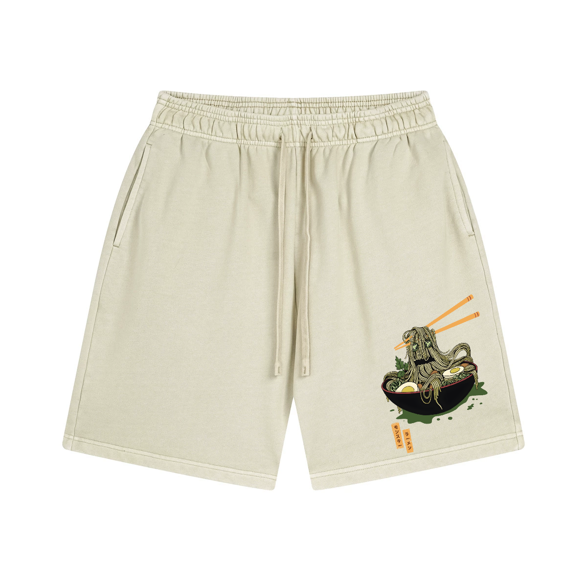 Hand-Pulled Noodle Vintage Pure Thick Cotton Shorts