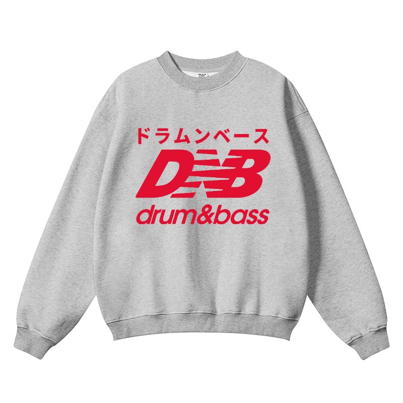 Drum and Bass Vintage Cotton Blend Crewneck Sweatshirt