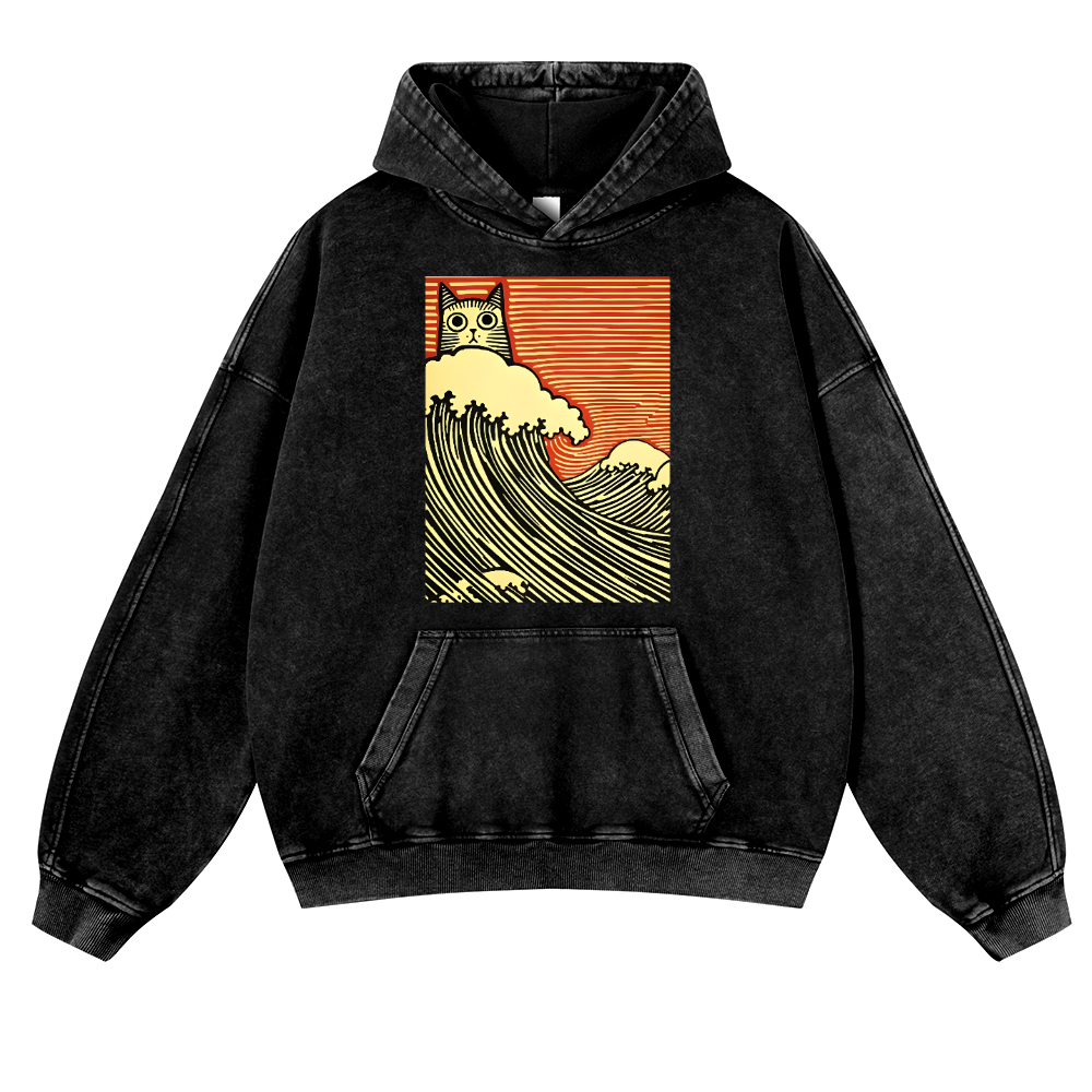 Vintage Washed Thick Cotton Hoodie