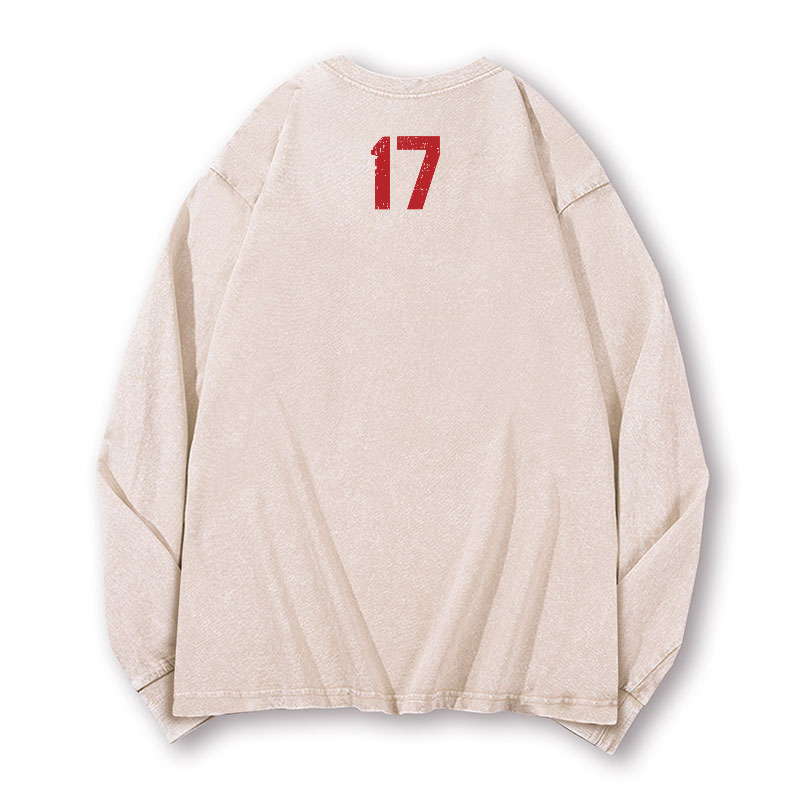 Dodger Baseball Vintage Washed Cotton Back Art Long-sleeve T-shirt