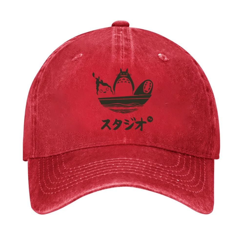 Howl's Moving Castle/My Neighbor Totoro/Spirited Away No Face Kaonashi Ghibli Anime Ghibli Vintage Cotton Cap