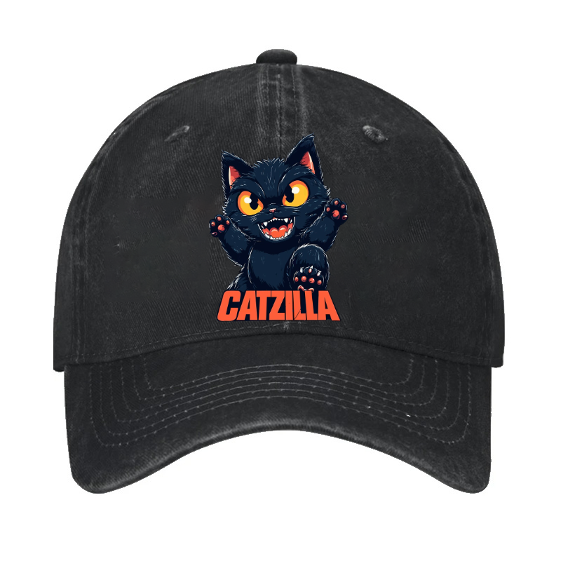 Catzilla Cat Kaiju Vintage Cotton Cap