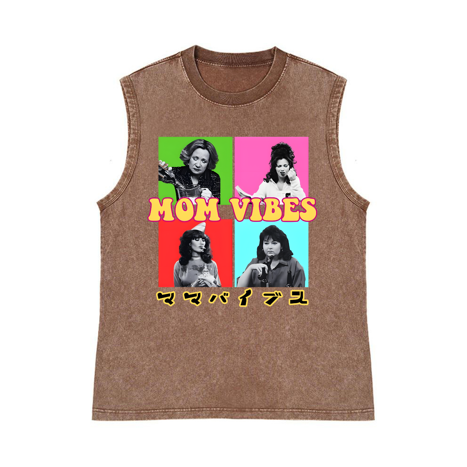Mother's Day Pure Cotton Wash-Dyed Sleeveless Tank Top