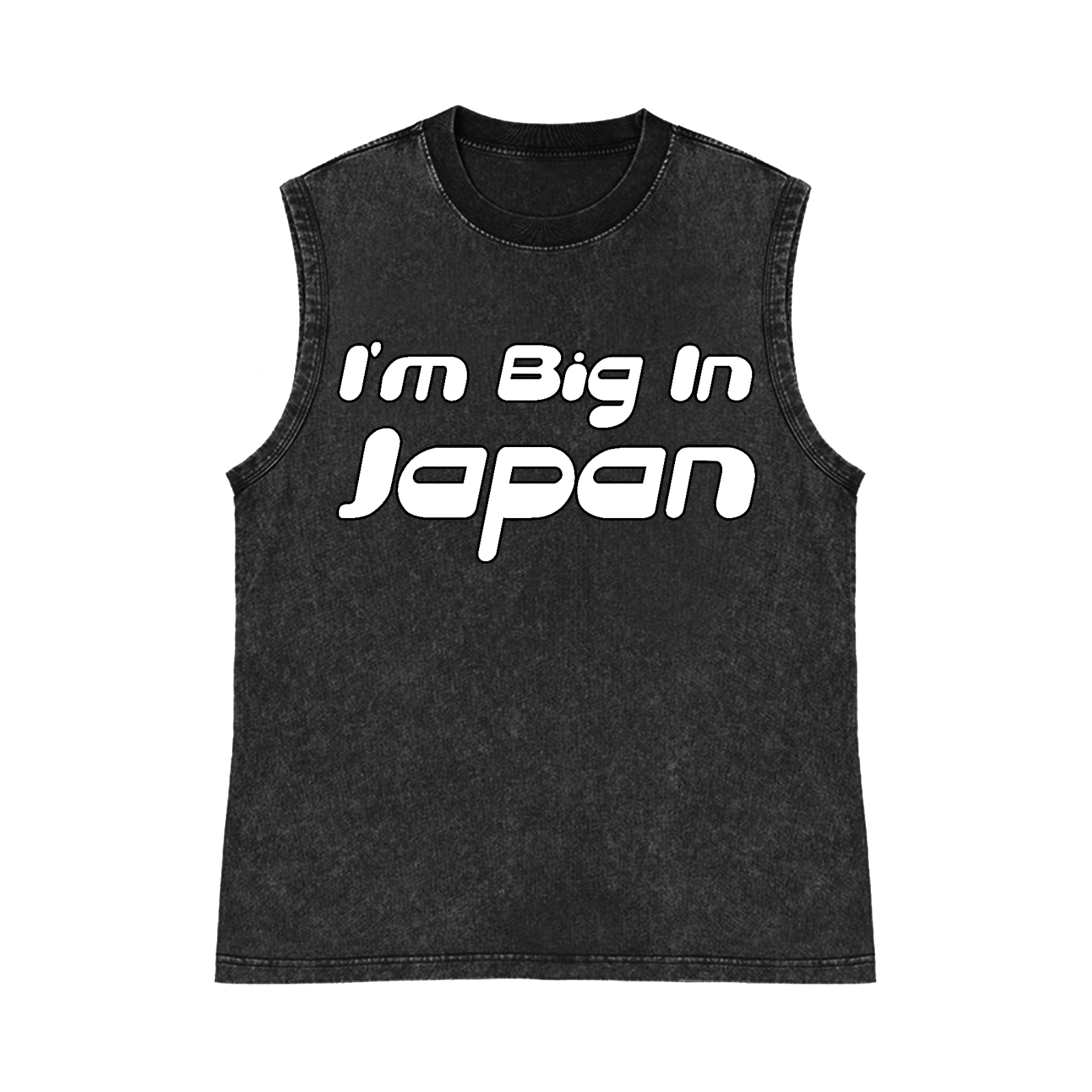 JAPAN Pure Cotton Wash-Dyed Sleeveless Tank Top