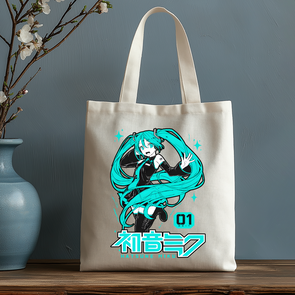 Hatsune Miku Japanese Style Canvas Tote Bag