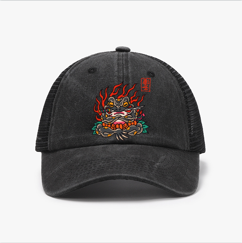 Samurai Frog Vintage Cotton Breathable Hat