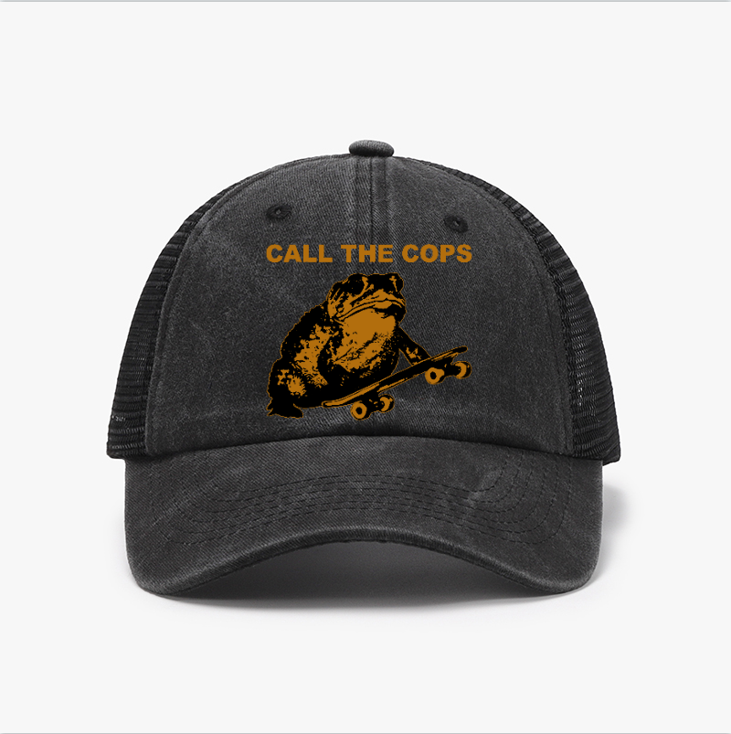Call The Cops Frog Vintage Cotton Breathable Hat