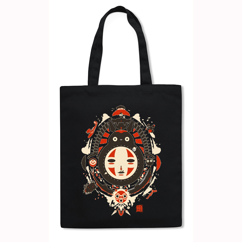 Ghibli Totoro No Face Kaonashi Japanese Style Canvas Tote Bag