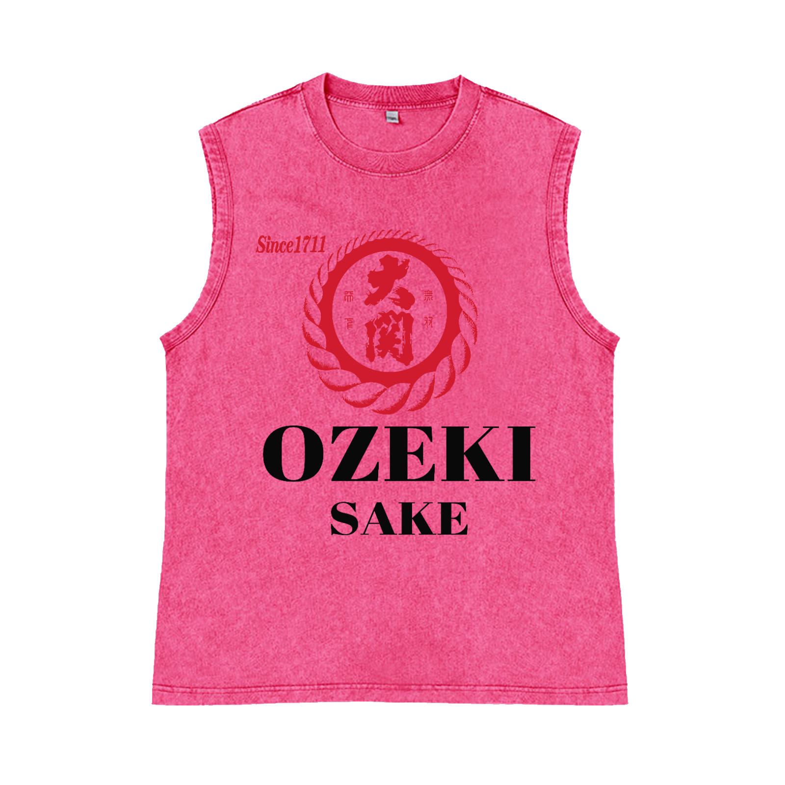 Ozeki Sake Pure Cotton Wash-Dyed Sleeveless Tank Top