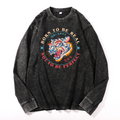 Tiger Vintage Cotton Wash Crewneck Long-Sleeve T-Shirt