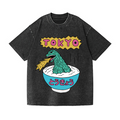Kaiju The Monster Rice of Tokyo Vintage Wash Japanese Design T-Shirt