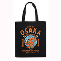 Osaka Dotonbori Drunken Octopus  Japanese Style Canvas Tote Bag