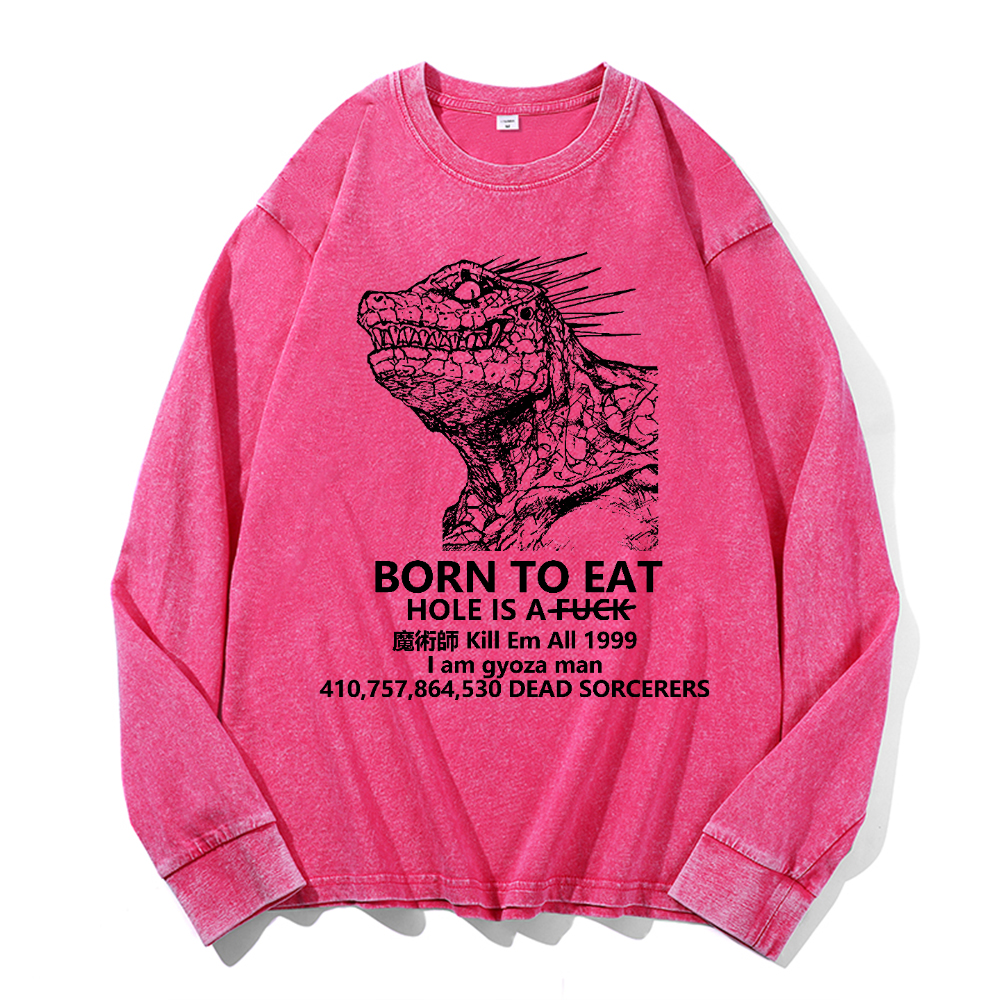 Dorohedoro Anime Vintage Cotton Wash Long-sleeve T-shirt