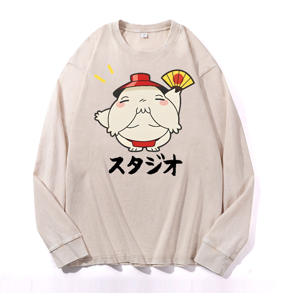 Studio Ghibli Vintage Cotton Wash Long-sleeve T-shirt