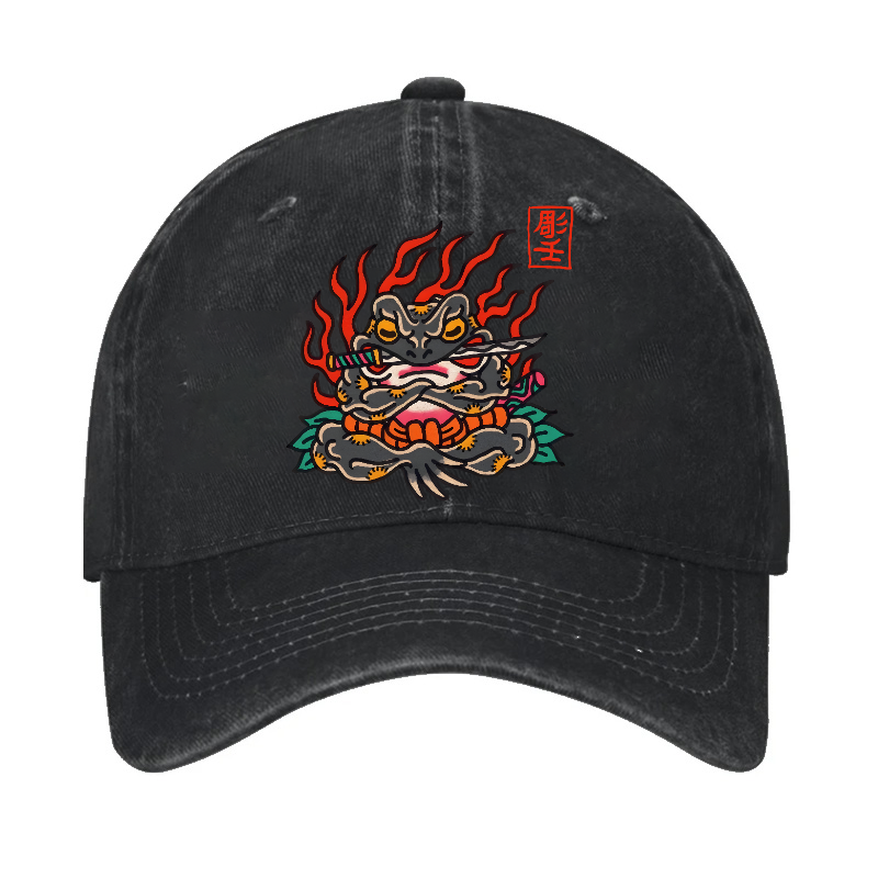 Samurai Frog Vintage Cotton Cap