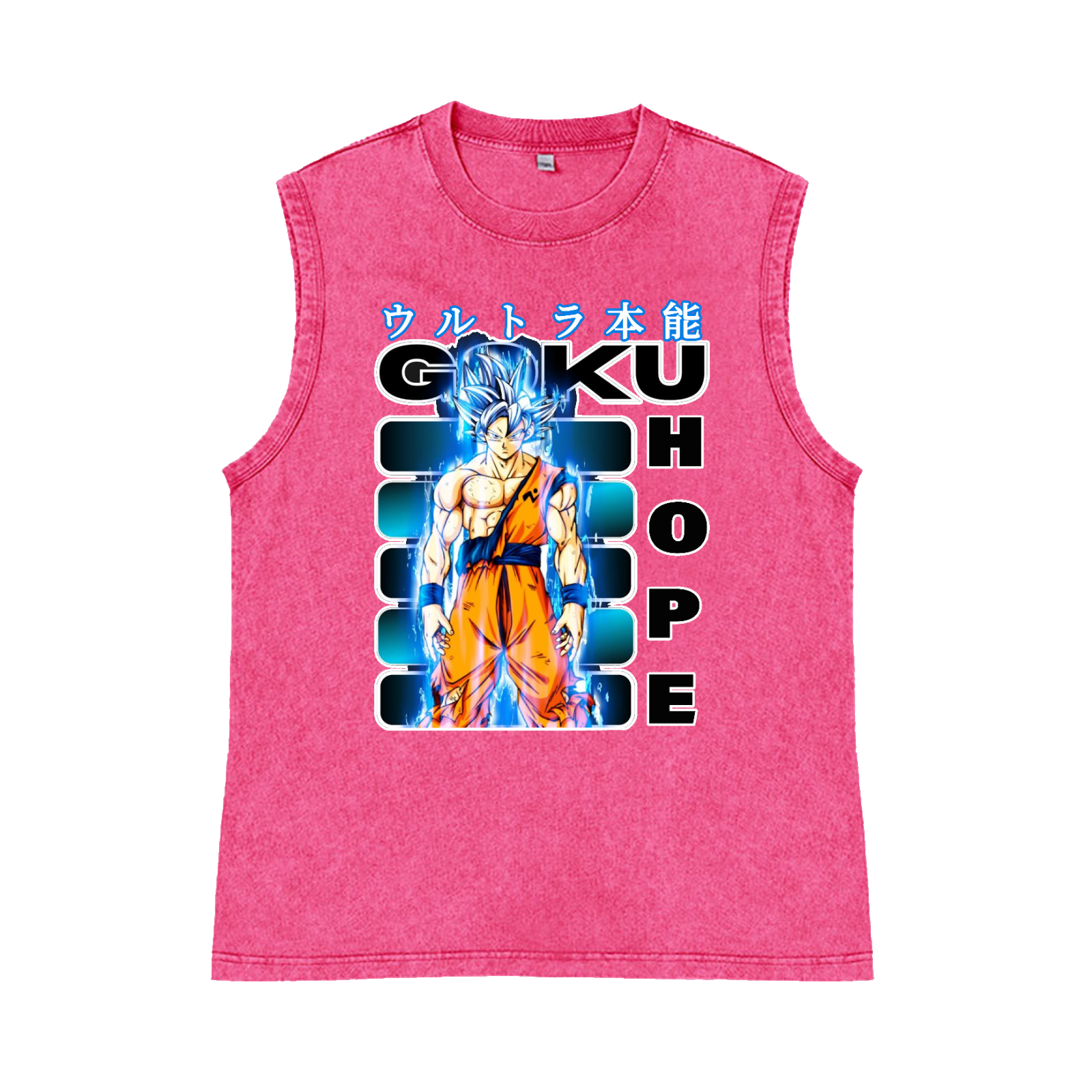 Son Goku Pure Cotton Wash-Dyed Sleeveless Tank Top