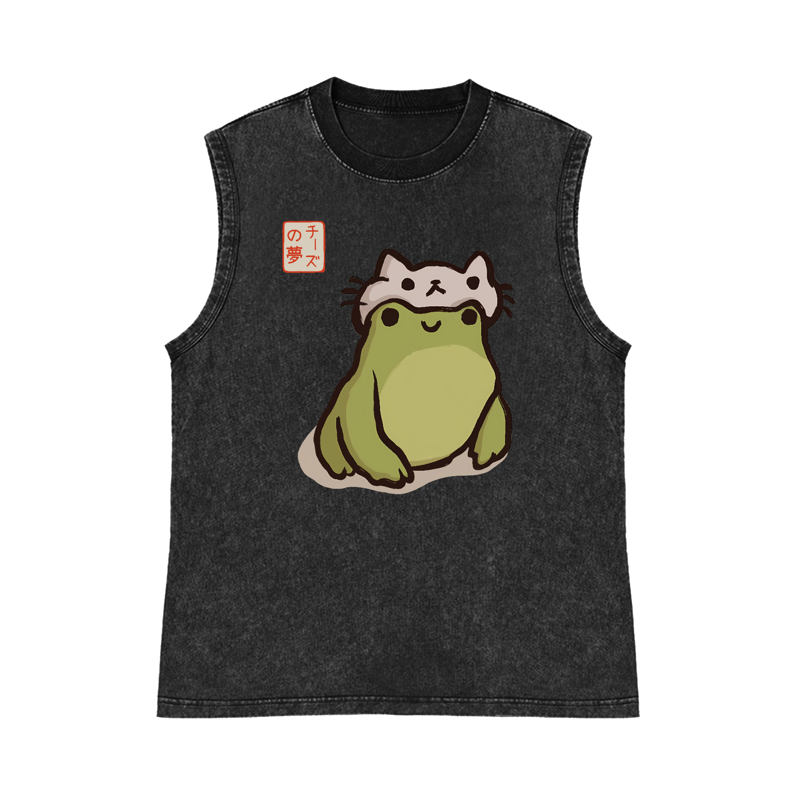 Frog Pure Cotton Wash-Dyed Sleeveless Tank Top