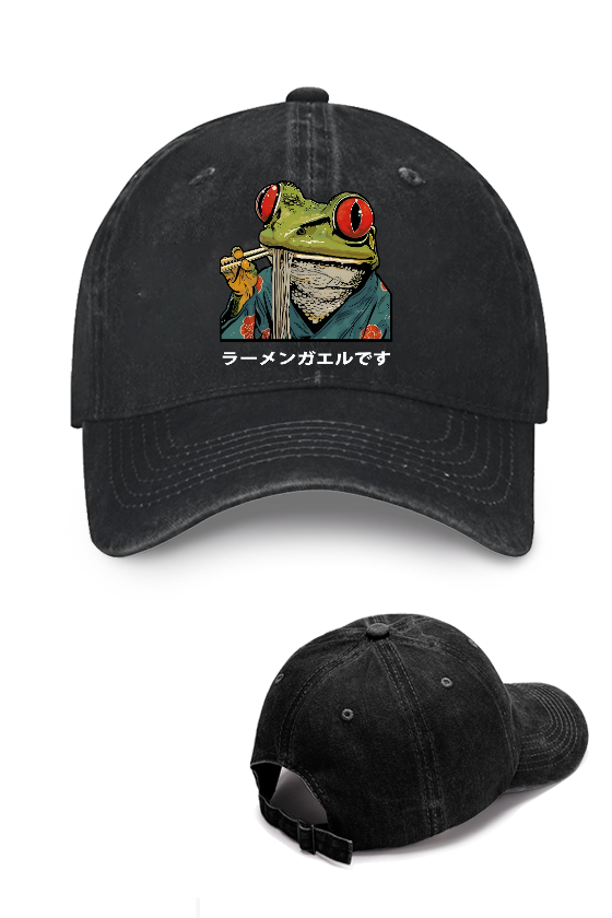 Ramen Frog Vintage Cotton Cap