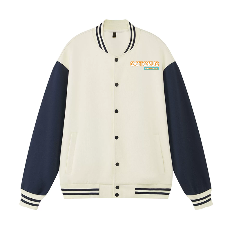Bubble Bath Octopus Vintage Cotton Varsity Jacket