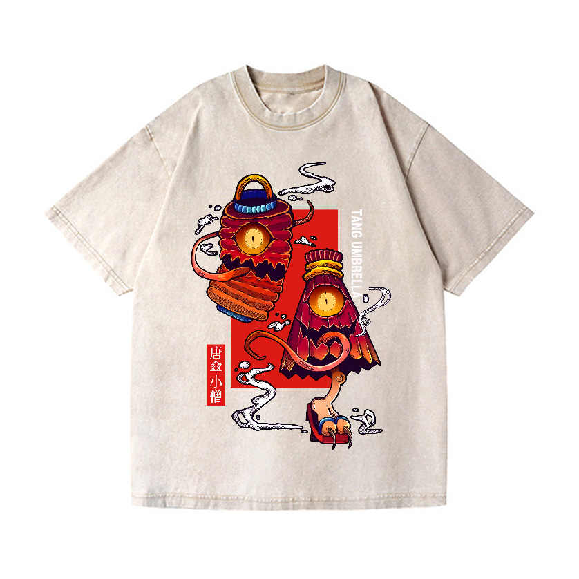 Karakasa & Bura-Bura Vintage Wash Japanese Design T-Shirt