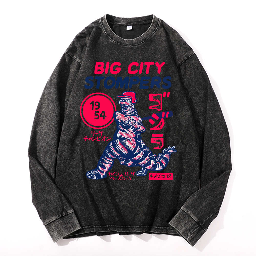 Big City Stompers Vintage Cotton Wash Crewneck Sweatshirt