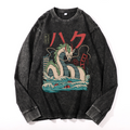 Dragon Vintage Cotton Wash Crewneck Long-Sleeve T-Shirt