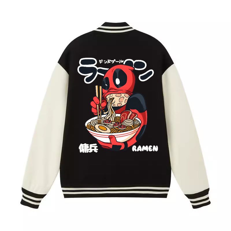 Ramen Hero Vintage Cotton Varsity Jacket