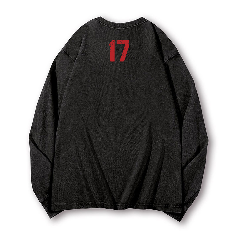 Dodger Baseball Vintage Washed Cotton Back Art Long-sleeve T-shirt