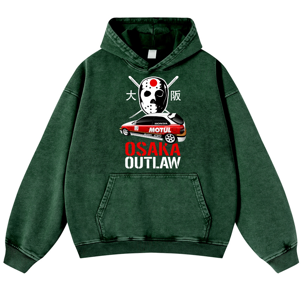 Osaka Outlaw Vintage Washed Thick Cotton Hoodie