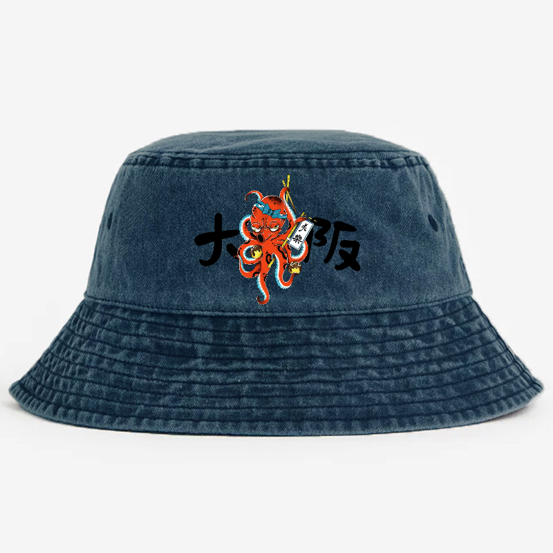 Osaka Takoyaki Vintage 100% Cotton Bucket Hat