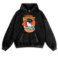 Geisha Fish Sushi Vintage Washed Thick Cotton Hoodie