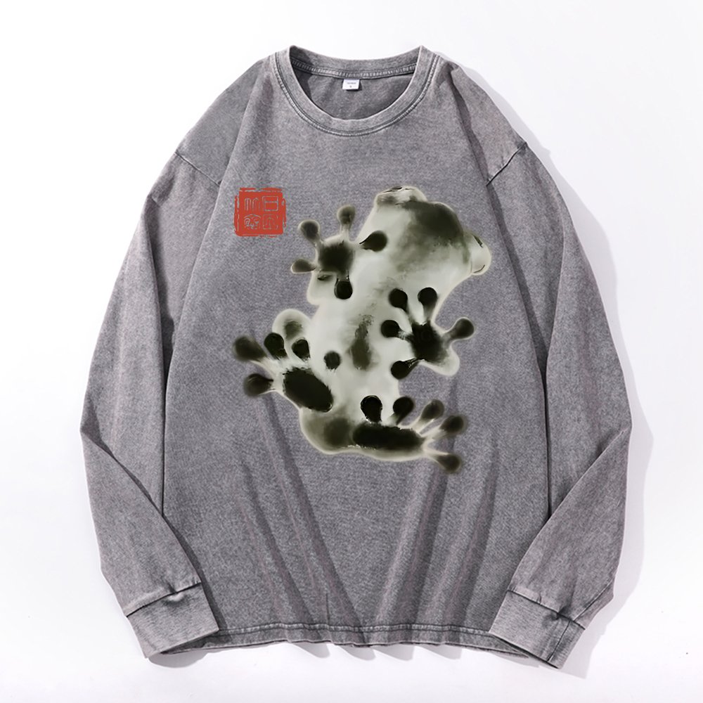 Frog Vintage Cotton Wash Long-sleeve T-shirt