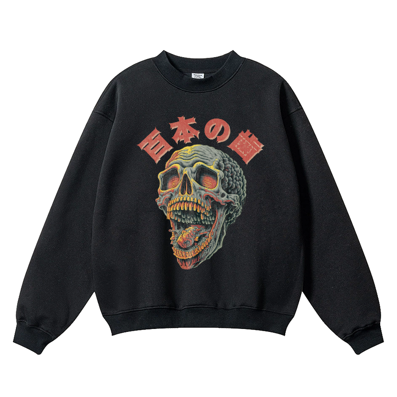 Yokai Vintage Cotton Blend Crewneck Sweatshirt