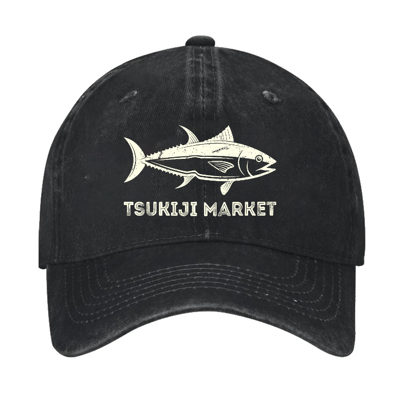 Tsukiji Fish Market Vintage Cotton Cap