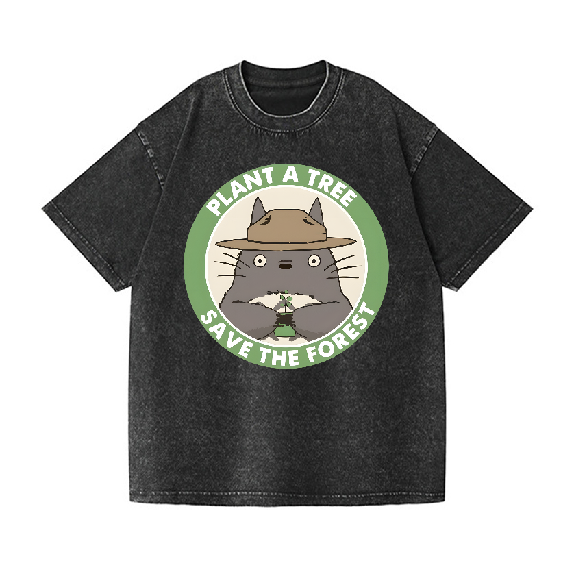 Ghibli Totoro Vintage Wash Japanese Design T-Shirt
