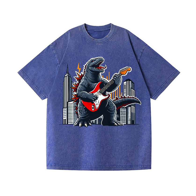Rock Kaiju Vintage Wash Japanese Design T-Shirt